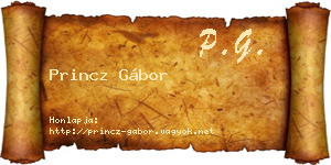 Princz Gábor névjegykártya
